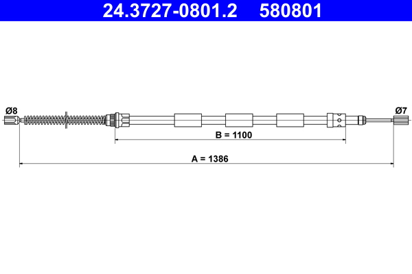 Handremkabel ATE 24.3727-0801.2