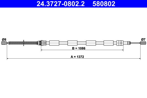 Handremkabel ATE 24.3727-0802.2