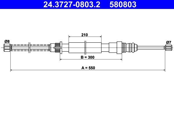 Handremkabel ATE 24.3727-0803.2