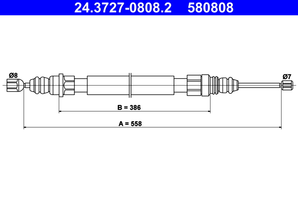 Handremkabel ATE 24.3727-0808.2