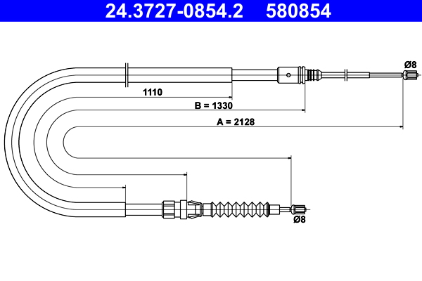 Handremkabel ATE 24.3727-0854.2