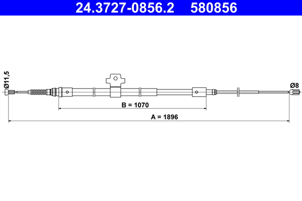 Handremkabel ATE 24.3727-0856.2