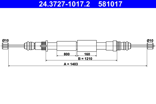 Handremkabel ATE 24.3727-1017.2