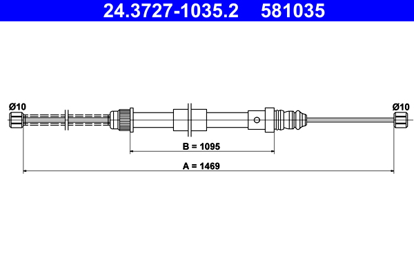 Handremkabel ATE 24.3727-1035.2