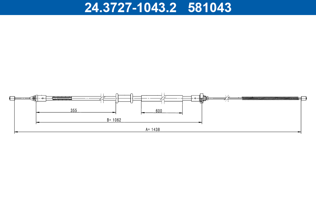 Handremkabel ATE 24.3727-1043.2