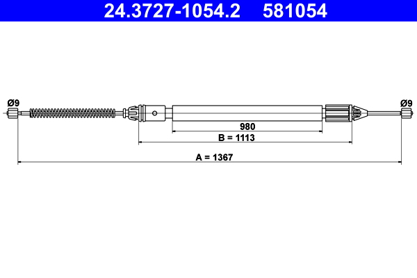 Handremkabel ATE 24.3727-1054.2