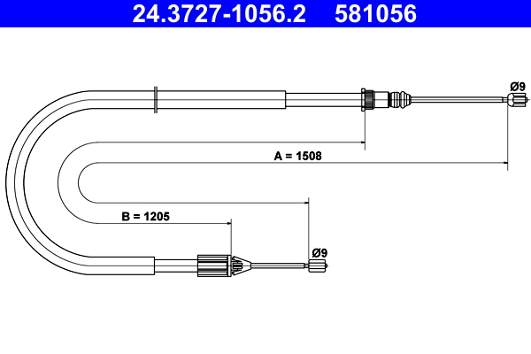 Handremkabel ATE 24.3727-1056.2