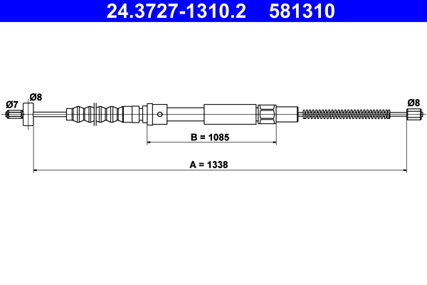 Handremkabel ATE 24.3727-1310.2