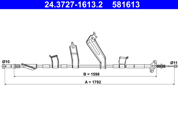 Handremkabel ATE 24.3727-1613.2