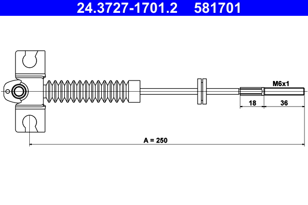 Handremkabel ATE 24.3727-1701.2