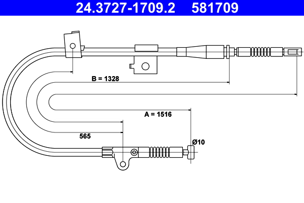 Handremkabel ATE 24.3727-1709.2