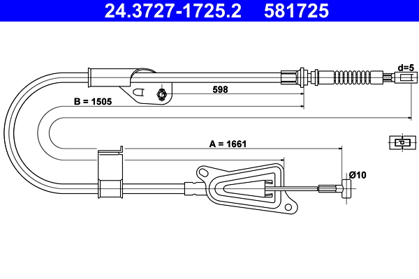 Handremkabel ATE 24.3727-1725.2