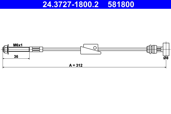 Handremkabel ATE 24.3727-1800.2