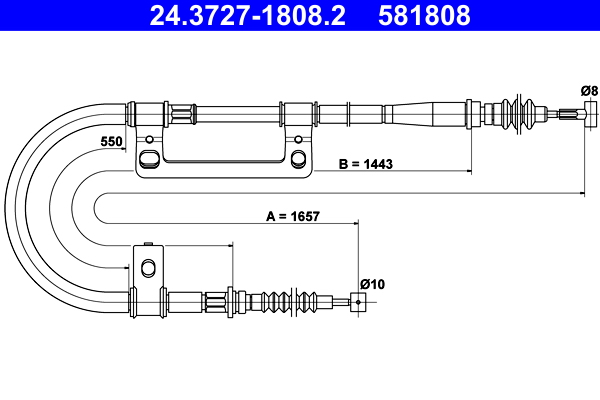 Handremkabel ATE 24.3727-1808.2