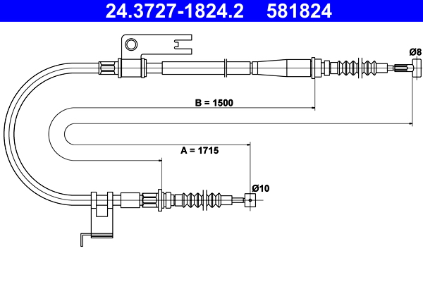 Handremkabel ATE 24.3727-1824.2