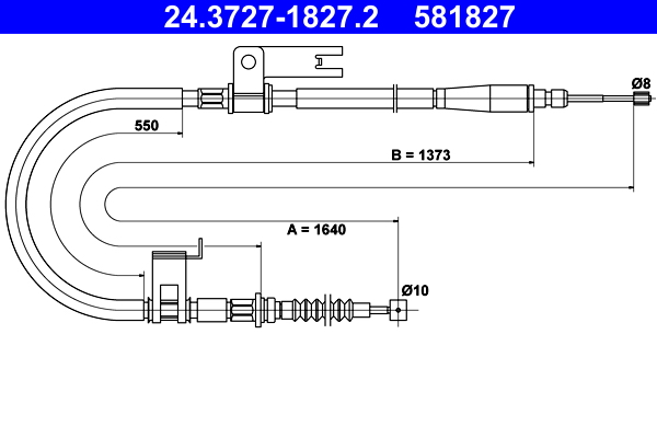 Handremkabel ATE 24.3727-1827.2