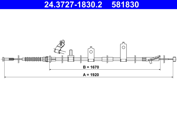 Handremkabel ATE 24.3727-1830.2