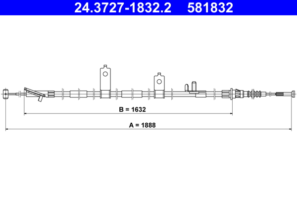 Handremkabel ATE 24.3727-1832.2