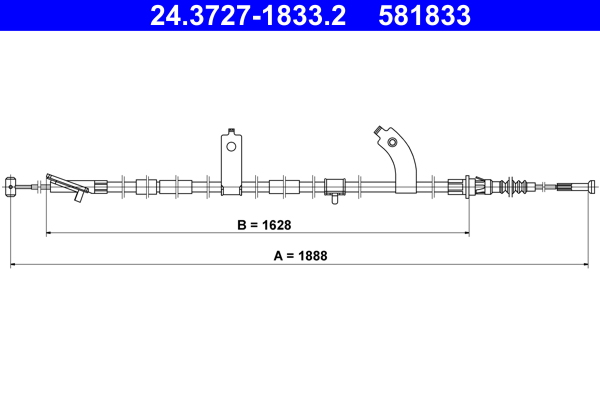 Handremkabel ATE 24.3727-1833.2