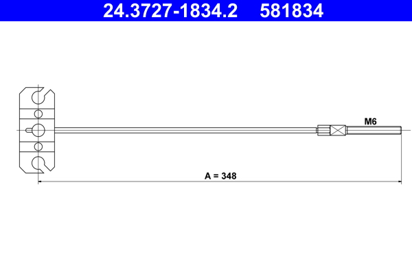 Handremkabel ATE 24.3727-1834.2