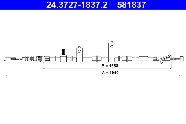 Handremkabel ATE 24.3727-1837.2