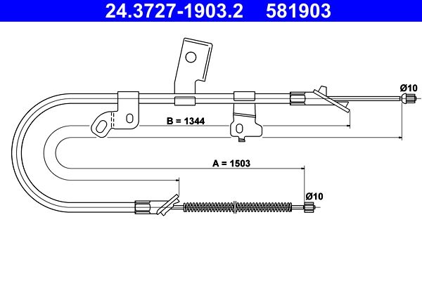 Handremkabel ATE 24.3727-1903.2