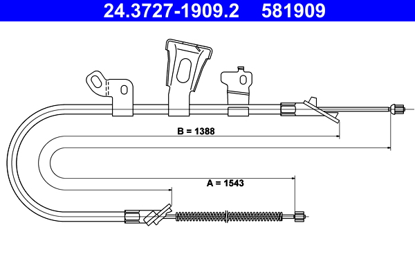 Handremkabel ATE 24.3727-1909.2