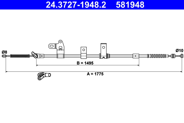 Handremkabel ATE 24.3727-1948.2