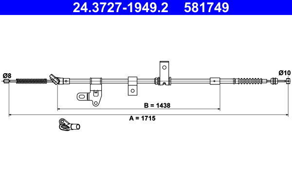 Handremkabel ATE 24.3727-1949.2