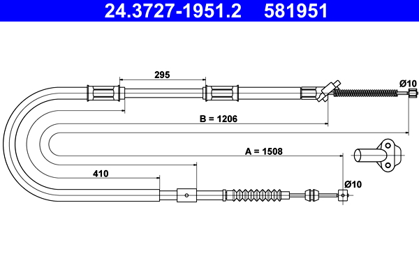 Handremkabel ATE 24.3727-1951.2