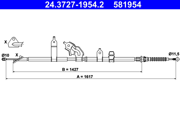 Handremkabel ATE 24.3727-1954.2