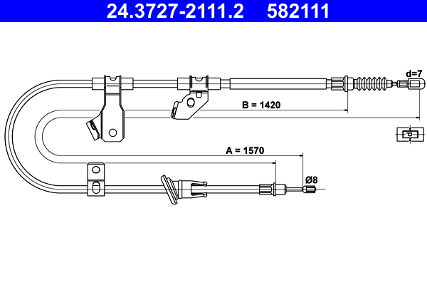 Handremkabel ATE 24.3727-2111.2