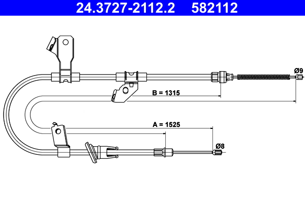 Handremkabel ATE 24.3727-2112.2