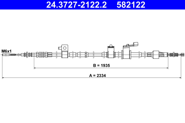 Handremkabel ATE 24.3727-2122.2