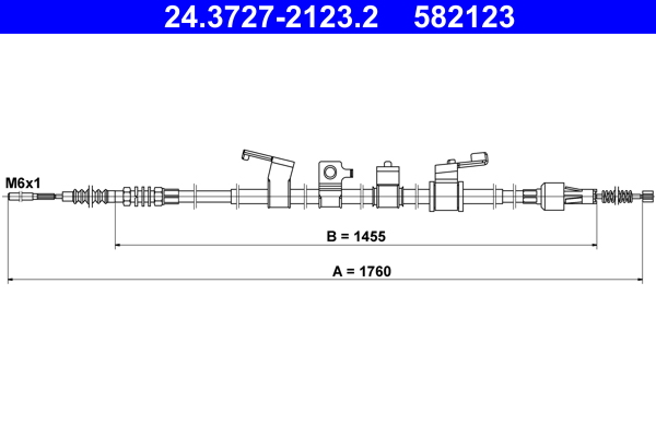 Handremkabel ATE 24.3727-2123.2