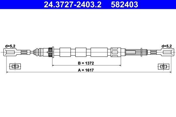 Handremkabel ATE 24.3727-2403.2