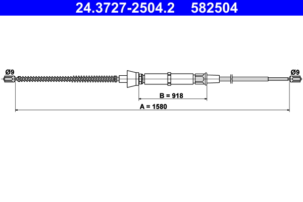 Handremkabel ATE 24.3727-2504.2