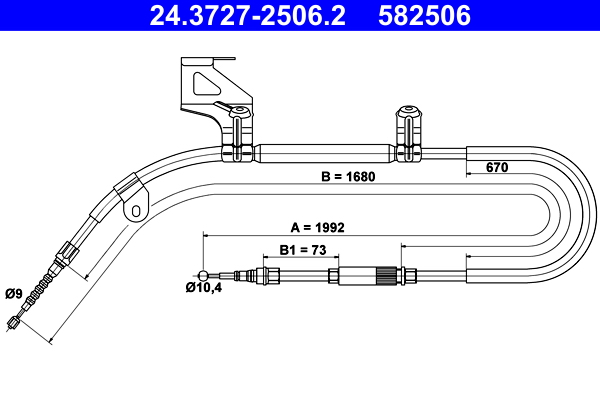 Handremkabel ATE 24.3727-2506.2