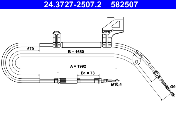 Handremkabel ATE 24.3727-2507.2