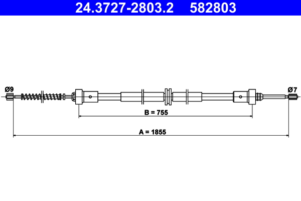 Handremkabel ATE 24.3727-2803.2