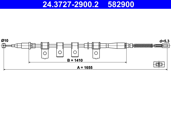 Handremkabel ATE 24.3727-2900.2