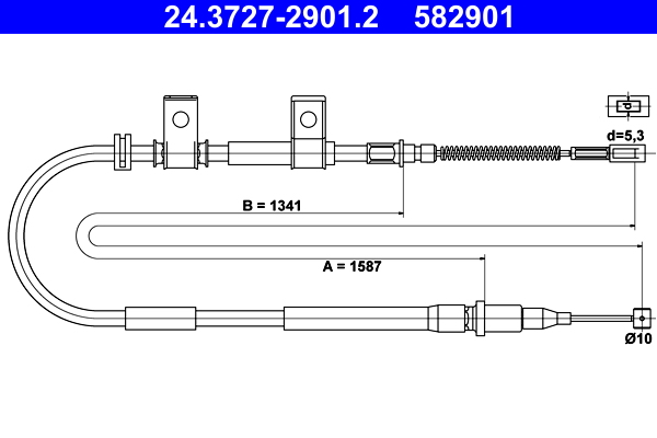 Handremkabel ATE 24.3727-2901.2