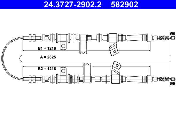 Handremkabel ATE 24.3727-2902.2