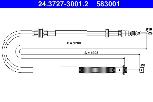 Handremkabel ATE 24.3727-3001.2