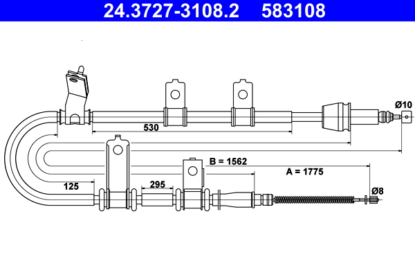 Handremkabel ATE 24.3727-3108.2