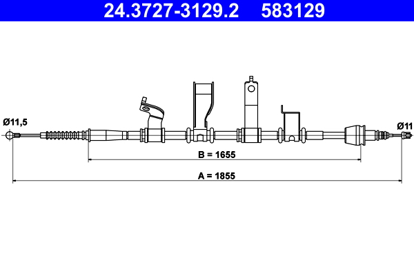 Handremkabel ATE 24.3727-3129.2