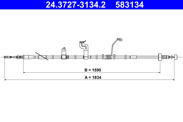 Handremkabel ATE 24.3727-3134.2