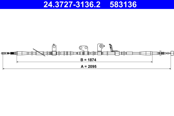 Handremkabel ATE 24.3727-3136.2