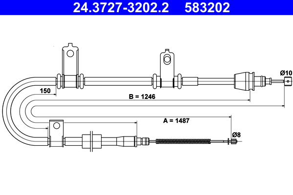 Handremkabel ATE 24.3727-3202.2