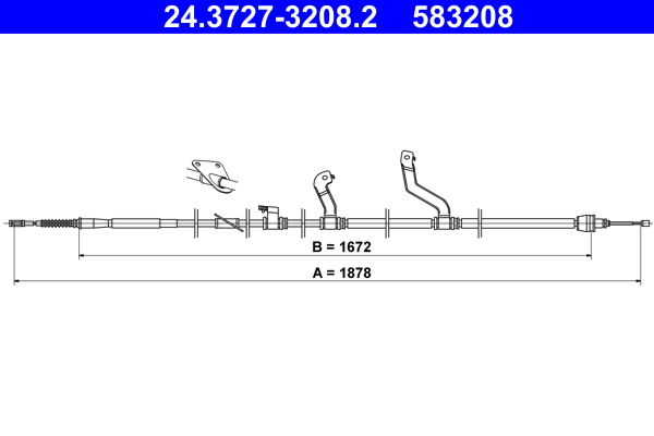 Handremkabel ATE 24.3727-3208.2